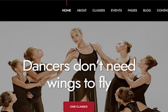 design squarespace dancing website ballet school website tango class website