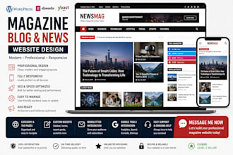 design wordpress magazine website blog website newspaper website