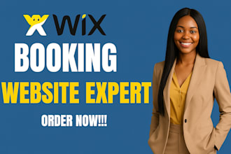design a wix booking website for coaches, online services, consultants