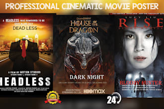 do professional cinematic movie poster design for you in 3hours