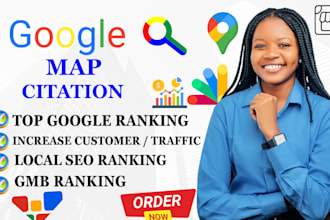 build powerful google map citations, local SEO citations, and gmb citations for