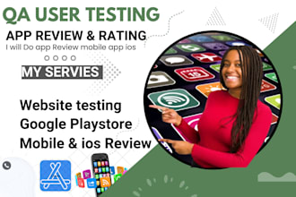 qa app review and website testing, QA, ios mobile phone