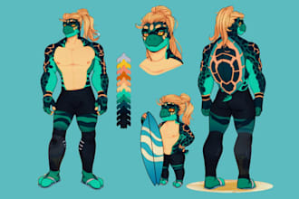 draw furry art commission furry ref sheet anthro character fursona oc anthro art