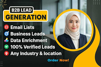provide b2b lead generation business leads data enrichment email lists