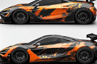 design awesome car, van, vehicle wrap design and vehicle