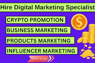 do crypto promotion, influencer marketing, product marketing, business marketing
