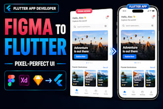 convert figma, xd, or sketch design into a responsive flutter app