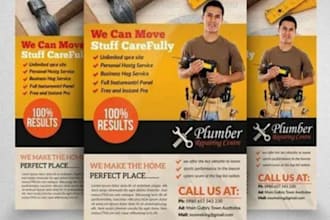 do pressure washing, roofing, plumbing, electrician, handyman flyer design