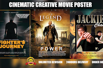 do cinematic creative movie poster design for you in 2hours