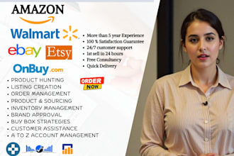 be your expert amazon fba wholesale, walmart wfs and ebay ds virtual assistant