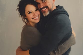 draw couple portrait illustration
