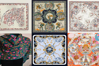 create customized bandana, scarf, shawl and hijab designs