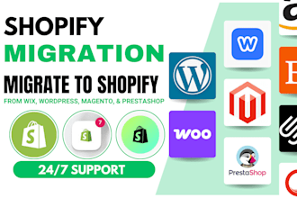 shopify migration wix magento prestashop opencart wordpress migrate to shopify
