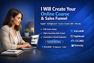 course creator 360 kajabi online course gohighlevel cc360 sales funnel simvoly
