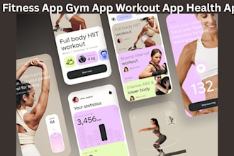 build ai health and fitness app, gym app, workout app, with video streaming