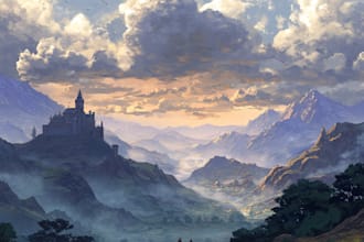 do fantasy landscapes and scenery art