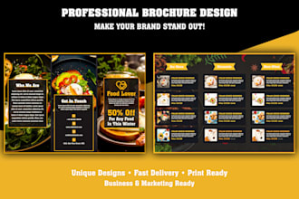 design a brochure, flyer, menu and poster graphics