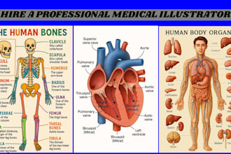 design medical illustration educational life science scientific and anatomy
