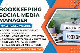 finance tax accounting bookkeeping incometax social media manager leadgeneration