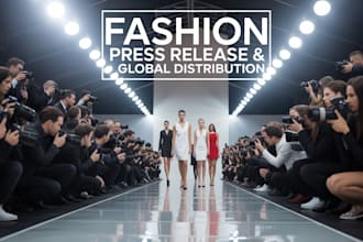 write, distribute fashion press release to top UK, eu, and global media outlets