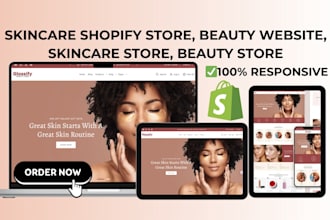 design skincare shopify store skincare website beauty shopify store beauty store