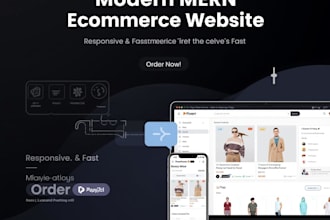 develop a modern ecommerce website using mern stack react, node, mongodb