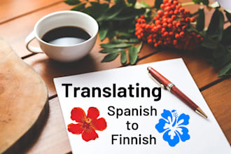 translate short texts from spanish to finnish