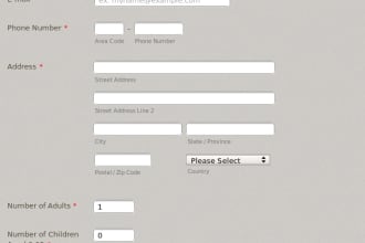 create online event registration and order booking form