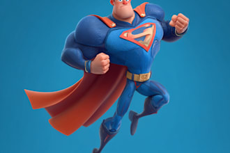 design custom superhero character illustration