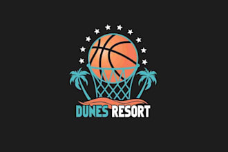 design dunes resort basketball court logo