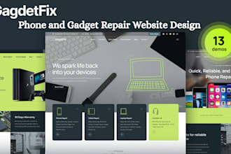 design wordpress mobile repair website computer repair website landing page