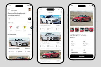 develop car booking app, car auction app, car parking app