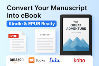 convert word, PDF to epub kindle, mobi, ebook format