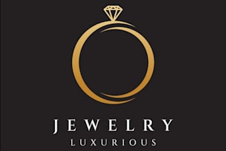 design a luxury jewelry logo for your brand or store