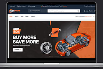 design auto parts shopify store automotive store automobile auto parts website
