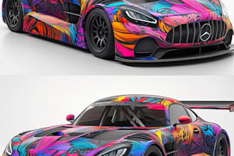 design high quality car wrap and vehicle wrap