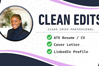 professionally edit your resume, cover letter, and linkedin with excellence