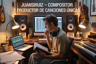 crearé canciones con ia a tu ritmo e historia con pistas y partituras mp3 wav