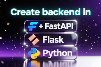 make your backend in python fastapi and flask