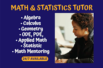 be your online tutor in math and college statistics