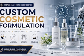 be your cosmetic chemist for custom skincare formulation and cosmetic formula