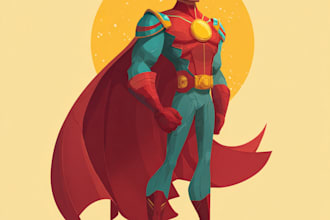 create unique superhero and villain character design