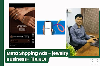 meta shopping ads for jewelry and stones business 11x roas