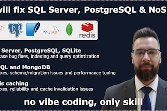 fix sql server, postgresql and nosql