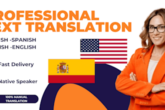 be your native english to spanish translator and spanish to english