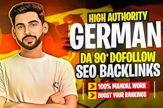 provide high quality german SEO dofollow backlinks with manual link building