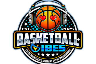 create basketball logo with modern graphics