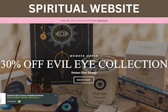 build spiritual product shopify store meditation spiritual website psychic store