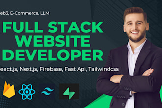build fullstack websites with nextjs react firebase or supabase