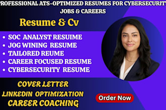writes a professional resume, cover letter, cybersecurity